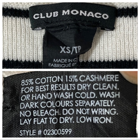 Club Monaco cotton/cashmere striped sweater - Picture 6 of 7